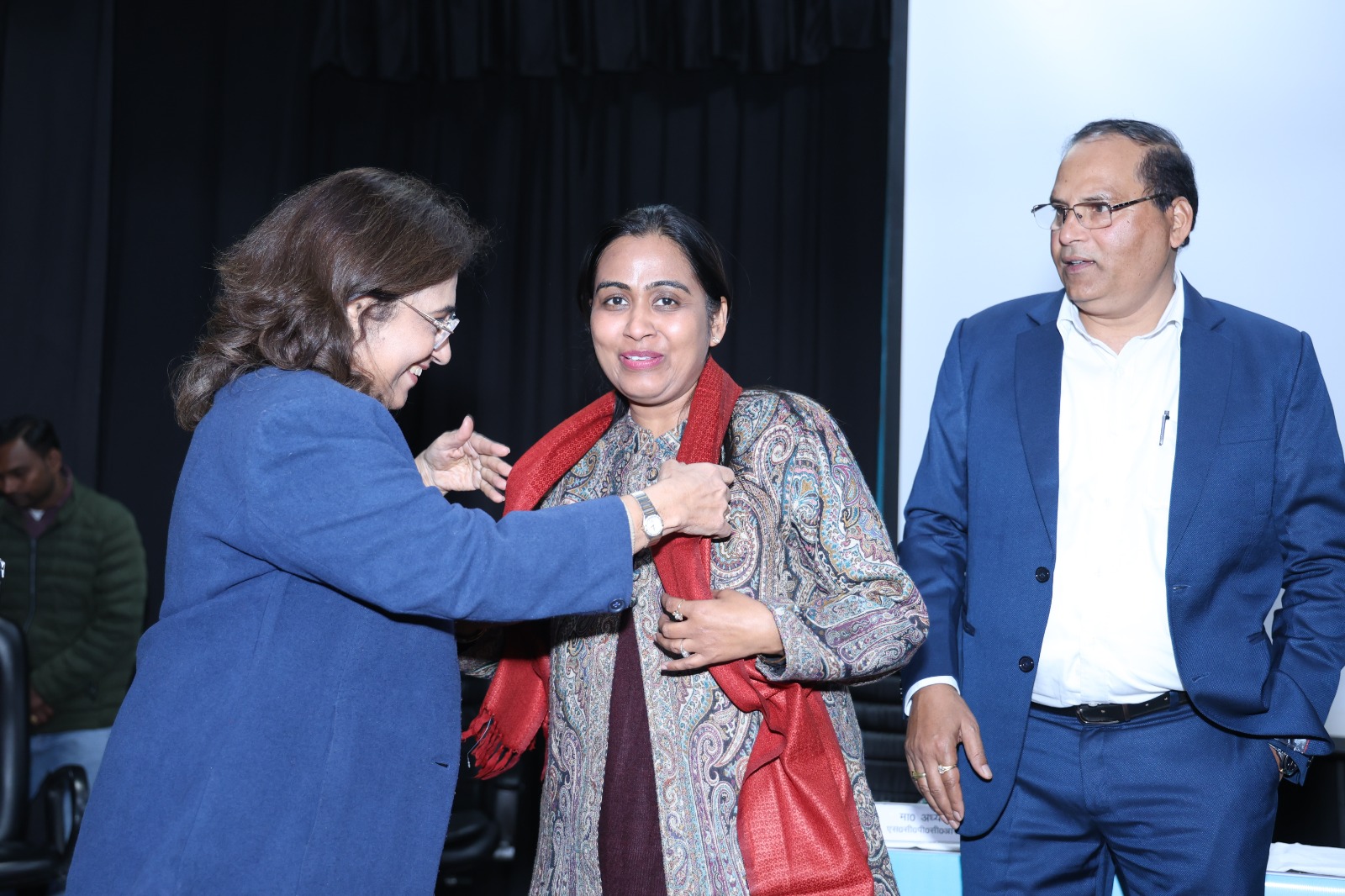 Dr. Nisha Singla being felicitated at a mental health event